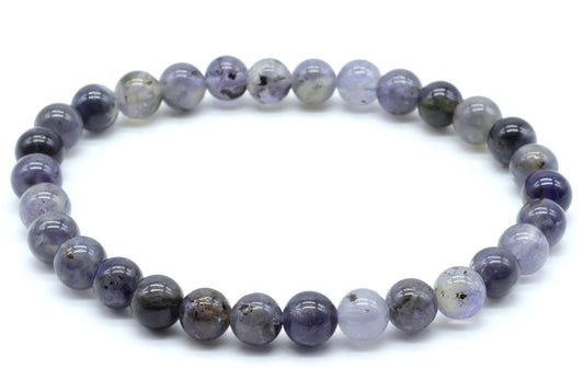 Bracelet Cordierite perles 6mm