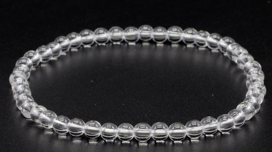 Bracelet Cristal de Roche perles 4mm
