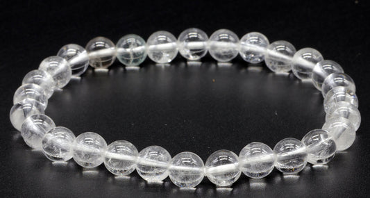 Bracelet Cristal de Roche perles 6mm