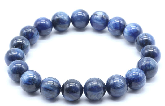 Bracelet Cyanite perles 10mm