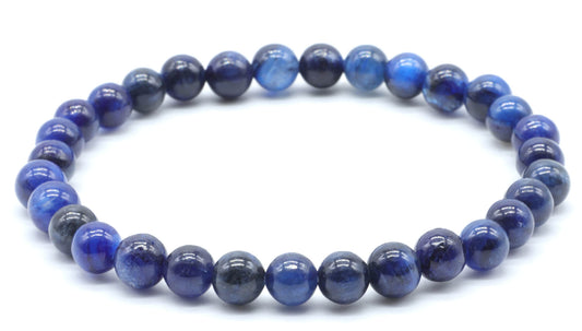 Bracelet Cyanite perles 6mm