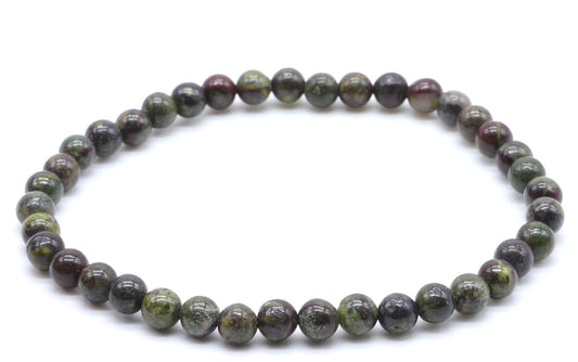 Bracelet Jaspe Sang de Dragon perles 4mm