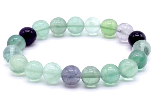 Bracelet Fluorite perles 10mm