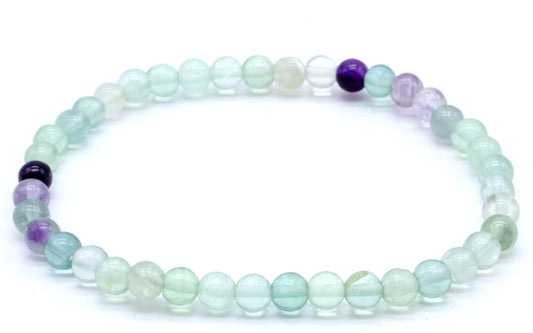 Bracelet Fluorite perles 4mm
