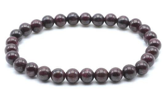 Bracelet Grenat perles 6mm
