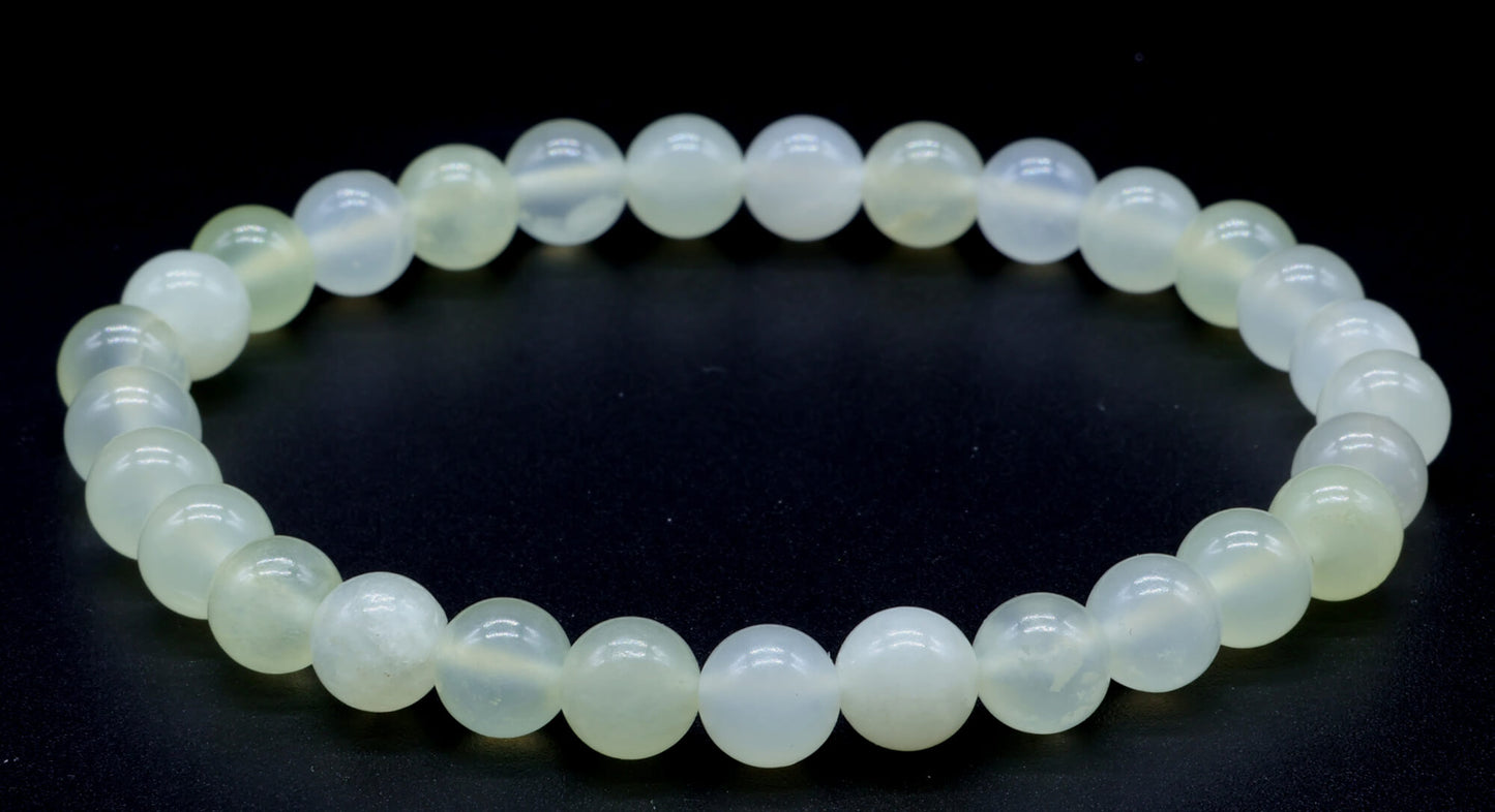 Bracelet Jade Verte perles 6mm