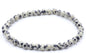 Bracelet Jaspe Dalmatien perles 4mm