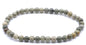 Bracelet Jaspe Feuille d'Argent perles 4mm