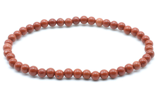 Bracelet Jaspe Rouge perles 4mm