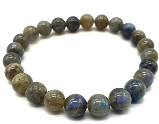 Bracelet Labradorite 'AA' perles 8mm