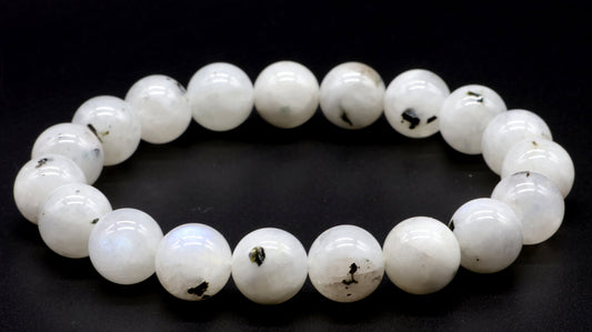 Bracelet Labradorite Blanche perles 10mm