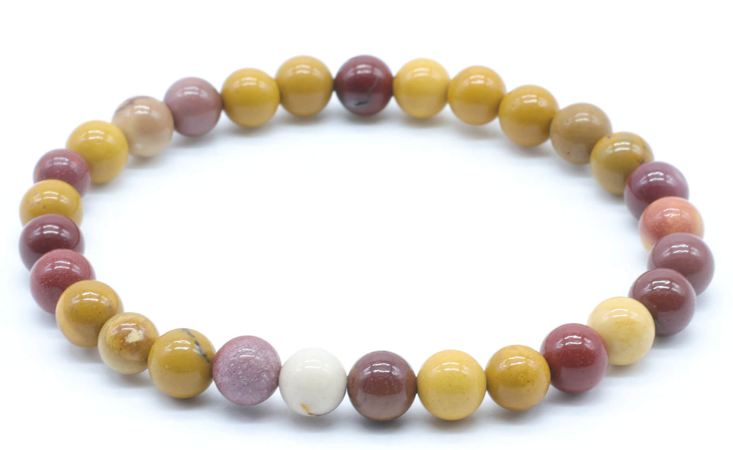 Bracelet Jaspe Mokaïte perles 6mm
