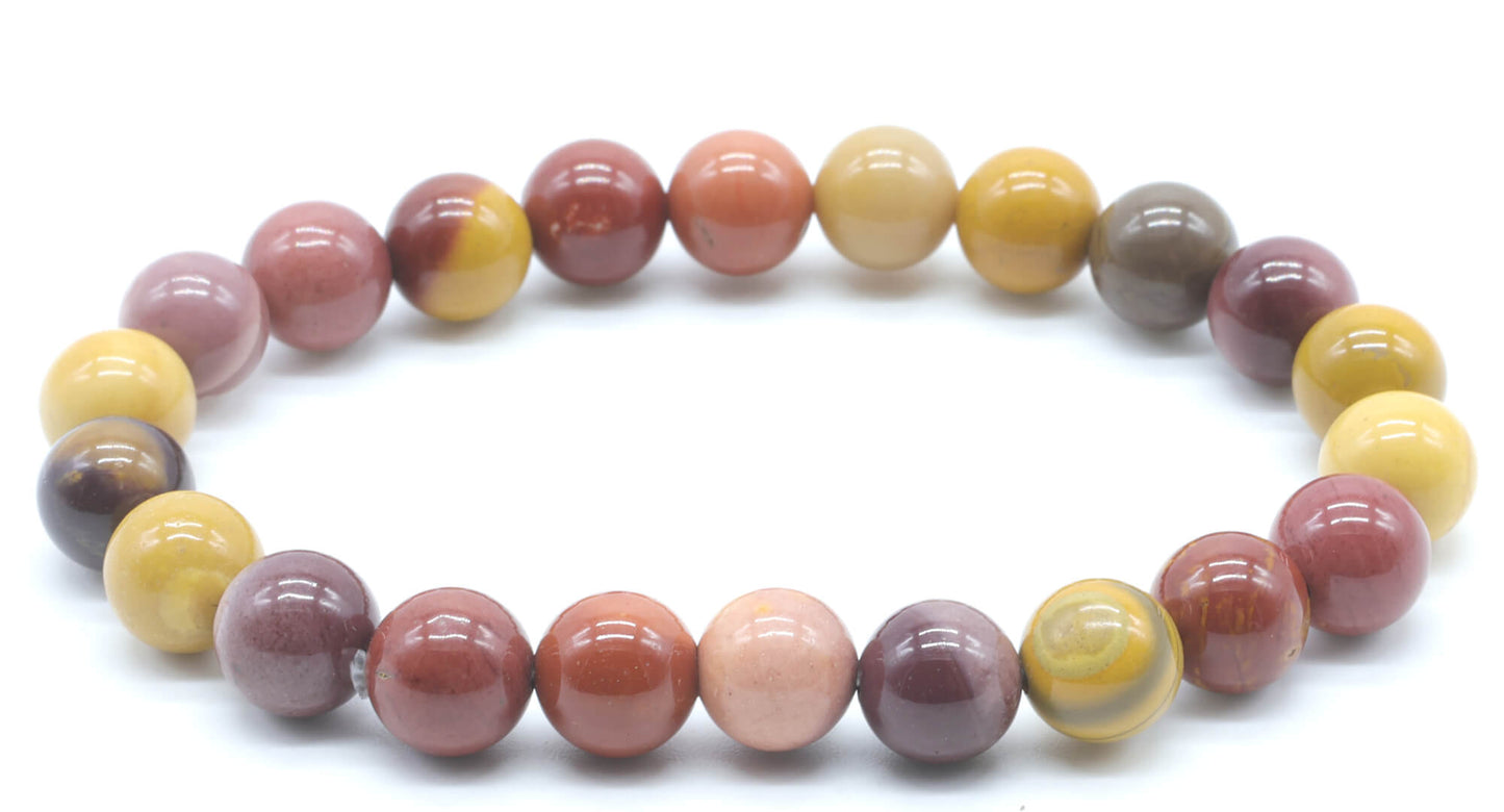 Bracelet Jaspe Mokaïte perles 8mm