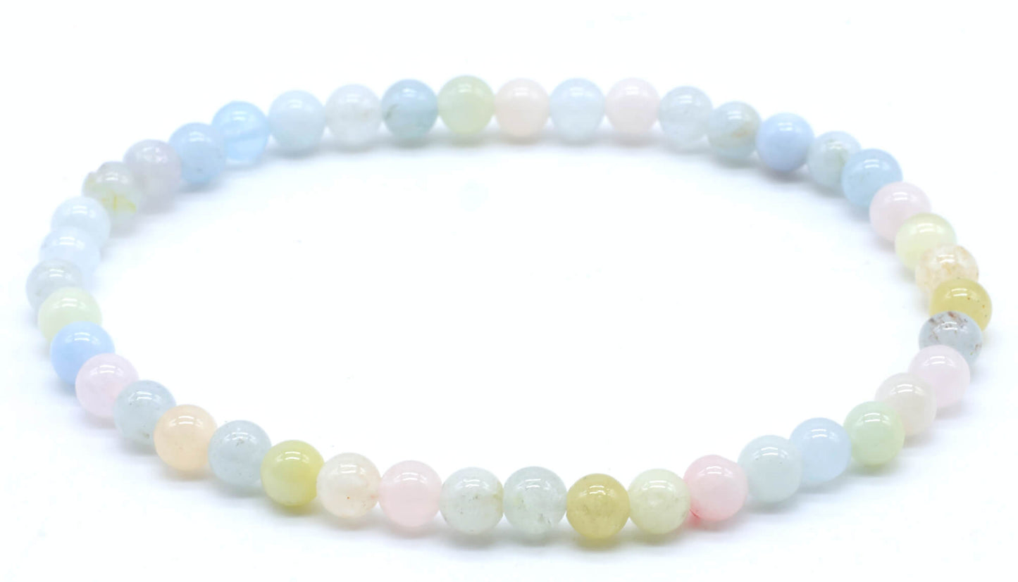 Bracelet Morganite perles 4mm