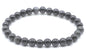 Bracelet Obsidienne Noire Dorée perles 6mm