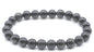 Bracelet Obsidienne Noire Dorée perles 8mm