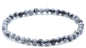 Bracelet Obsidienne Neige perles 4mm