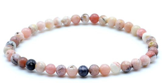 Bracelet Opale Rose perles 4mm