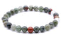 Bracelet Jaspe Héliotrope Africaine perles 6mm