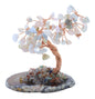 Arbre du Bonheur Morganite sur Tranche Agate 12cm