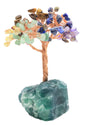Arbre du Bonheur 7 Chakras base Fluorite 14cm