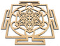 Plaque Bois Métatron Yantra 30cm