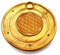 Porte-Encens Bois Rond Fleur de Vie 10cm