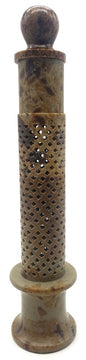 Porte-Encens Pierre Ajouré Antique 36cm