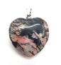 Pendentif Coeur Rhodonite 2.5cm